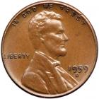 Lincoln Cent. 1959-D The Unique Wheat Ears Reverse!. MS60