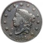 1824/2 N-1 R1 Overdate 4 over 2 ICG graded VF30.