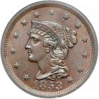 1853 N-33 R2+ PCGS graded MS64 Brown.