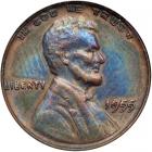 1955 Lincoln Cent. Doubled die obverse. ANACS AU55