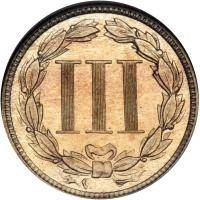 1884 Nickel Three Cents. NGC PF67 - 2