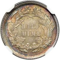 1862 Liberty Seated Half Dime. NGC MS67 - 2