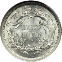 1872-S Liberty Seated Half Dime. Mint mark above bow. NGC MS67 - 2