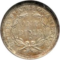 1842-O Liberty Seated Dime. NGC MS63 - 2