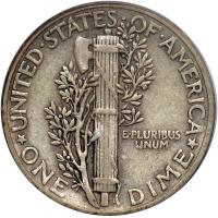 1942/1 Mercury Dime. PCGS VF30 - 2