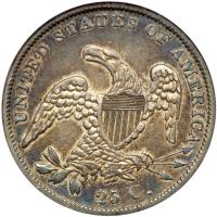 1838 Capped Bust Quarter Dollar. NGC AU55 - 2