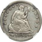 1853/4 Liberty Seated Quarter Dollar. Arrows and rays. NGC EF40