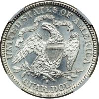 1876-S Liberty Seated Quarter Dollar. NGC MS64 - 2