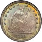 1881 Liberty Seated Quarter Dollar. NGC MS66