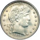 1911 Barber Quarter Dollar. PCGS MS65