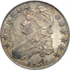 1830 Capped Bust Half Dollar. Small 0. PCGS AU55