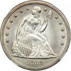 1860 Liberty Seated Dollar. NGC MS65