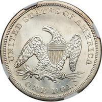 1860 Liberty Seated Dollar. NGC MS65 - 2