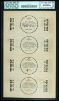 Columbia, SC. State of South Carolina. Cr. 2 March 2, 1872 $10-10-10-10 Uncut Sheet. PCGS Currency Apparent About New 53 - 2