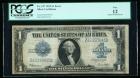 1923, $1 Silver Certificate. Gutter Fold. PCGS Currency Fine 12