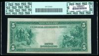 1914, $5 Federal Reserve Note. PCGS Currency Very Fine 35PPQ - 2