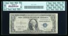 1935-C, $1 Silver Certificate. Misaligned Back Printing. PCGS Currency Fine 12