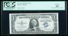 1935-E, $1 Silver Certificate. Gutter Fold on Face and Back. PCGS Currency Very Fine 20