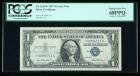 1957, $1 Silver Certificate. Star Note, Courtesy Autograph.. PCGS Currency Superb Gem New 68PPQ