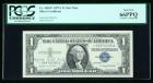 1957-A, $1 Silver Certificate. Star Note, Courtesy Autograph. PCGS Currency Gem New 66PPQ