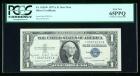 1957-A, $1 Silver Certificate. Star Note, Courtesy Autograph. PCGS Currency Gem New 65PPQ