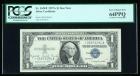 1957-A, $1 Silver Certificate. Star Note, Courtesy Autograph. PCGS Currency Very Choice New 64PPQ