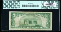 1929, $5 National Bank Note. Mauch Chunk NB, Mauch Chunk, PA. PCGS Currency Apparent Very Fine 20 - 2