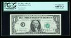 1963-A, $1 Federal Reserve Note. Courtesy Autograph. PCGS Currency Very Choice New 64PPQ