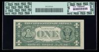 1969-B, $1 Federal Reserve Note. Courtesy Autograph. PCGS Currency Gem New 65PPQ - 2