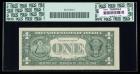 1969-B, $1 Federal Reserve Note. Courtesy Autograph. PCGS Currency Choice New 63PPQ - 2