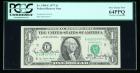 1977, $1 Federal Reserve Note. Courtesy Autographs. PCGS Currency Very Choice New 64PPQ