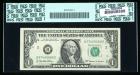 1999, $1 Federal Reserve Note. Ink Smears on Back. PCGS Currency Choice About New 58PPQ