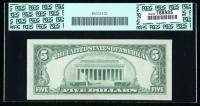 1969-C, $5 Federal Reserve Note. Ink Smear on Face. PCGS Currency Extremely Fine 40PPQ - 2