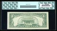 1977, $5 Federal Reserve Note. Gutter Folds on Face. PCGS Currency Very Fine 25PPQ - 2