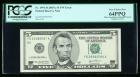 2003-A, $5 Federal Reserve Note. Minor Insufficient Inking of Serial Number at Left. PCGS Currency Very Choice New 64PPQ