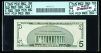 2003-A, $5 Federal Reserve Note. Minor Insufficient Inking of Serial Number at Left. PCGS Currency Very Choice New 64PPQ - 2