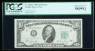 1950, $10 Federal Reserve Note. Narrow. PCGS Currency Choice About New 58PPQ