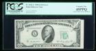 1950-A, $10 Federal Reserve Note. Gutter Folds on Face and Back. PCGS Currency Extremely Fine 45PPQ