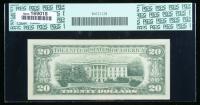 1977, $20 Federal Reserve Note. Ink Smear on Face. PCGS Currency Choice About New 55PPQ - 2