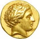 Kingdom of Macedon. Philip II, 359-336 BC. Gold Stater (8.57 g) minted at Pella, c. 340-328 BC. VF