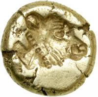 Lesbos, Mytilene, c. 480-450 BC. Electrum Hekte (or Sixth Stater; 2.52 g). EF - 2