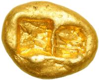 Kings of Lydia. Kroisos, c. 561-546 BC. Gold Stater (Heavy Series; 10.73 g). EF - 2