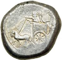 Phoenicia, Sidon, 386-372 BC. AR Double Shekel (28.35 g) minted at the time of King Ba'alshallim II. VF - 2