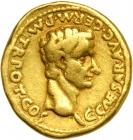 Caligula, AD 37-41. Gold Aureus (7.60 g) minted at Lugdunum, AD 37-38. F-VF