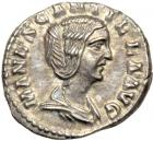 Manlia Scantilla, wife of Didius Julianus, AD 193. AR Denarius minted at Rome during the brief reign of 66 days. EF