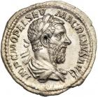 Macrinus, AD 217-218. AR Denarius minted at Rome, December AD 217. EF