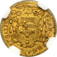 Austria - Salzburg. ¼ Ducat, 1714. NGC AU58 - 2