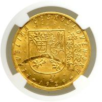 Czechoslovakia. 5 Ducats, 1929. NGC UNC - 2