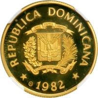 Dominican Republic. 200 Pesos, 1982. NGC PF68 - 2