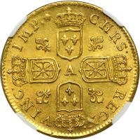 France. 2 Louis d'or de Noailles, 1717-A (Paris). NGC MS62 - 2